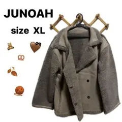 JUNOAH ムートンコート XL ブラウン