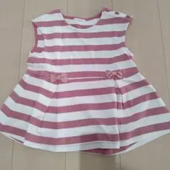 3can4on ストライプ ノースリーブワンピース 130