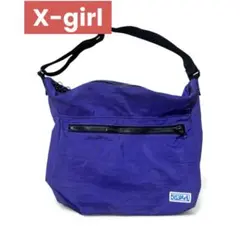 激安☆X-girl エッスクガール　ナイロンショルダーバッグ　パープル