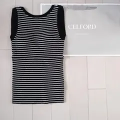美品♡MIESROHE♡ ノースリーブストライプニットトップスのサムネイル
