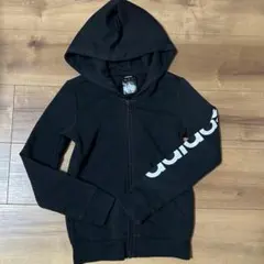 adidasアディダス　ファスナー付きパーカー　フーディ　130 黒
