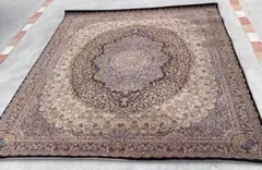 ペルシャ柄 ラグ 200×250cm ネイビー アクリル 機械織りのサムネイル