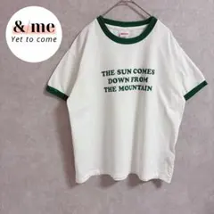 ニコアンド　アソートロゴリンガーTシャツ　半袖　コットン100% グリーン