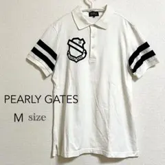 PEARLY GATES パーリーゲイツ スマイル総柄 半袖ポロシャツ メンズ