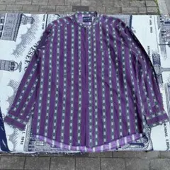 90s〜00s Wrangler バンドカラーシャツ ネイティブ柄 Lのサムネイル