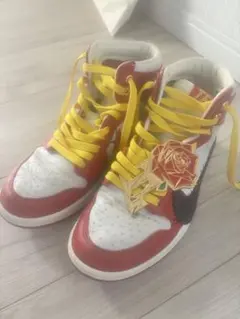 @*。様 Nike ハイカットスニーカー レッド/ホワイト/ブラック