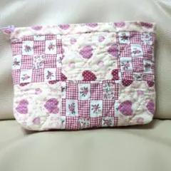 パッチワークデザインポーチ