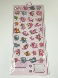 【数量限定】 3D 立体シール 海の生き物 ピンク系 　海外製品