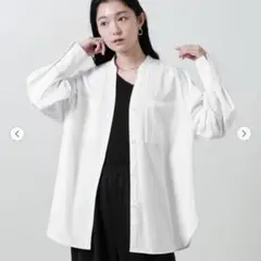 【即購入可】新品タグ付 MARW タック スキッパーシャツ UVカット ホワイト
