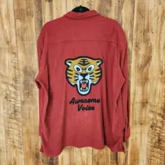 グラニフ graniph オーサムタイガー ユニセックス バーガンディ L