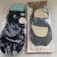 チュチュアンナ 2足セット(足首リボン付きレースソックスとグレー無地ソックス)