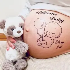 シンプル赤ちゃん2 マタニティシール マタニティフォト マタニティペイントシール