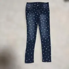 GAP ハート柄ダークデニムパンツ140cm