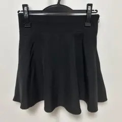 INGNI ミニスカート フレア 黒 バックレースアップツイードフレアスカパン