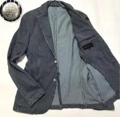 ムッシュニコル[銀ボタン XL 伸縮性]テーラードジャケット ストライプのサムネイル