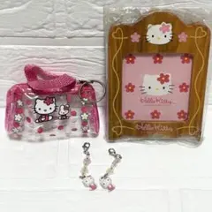 サンリオ　ハローキティ　ポーチ　チャーム　カオハナ　イチゴ　平成レトロ　90s