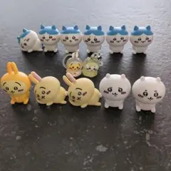 【美品】ちいかわ ミニフィギュア 11点＆目印チャームまとめ売り ハチワレ多め♪