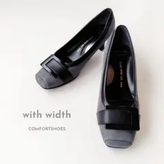 ウィズウィズ 22.5 3E バックルデザイン パンプス コンフォートシューズ