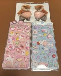 3Dぷくぷくシール 立体ステッカーデコ シール帳 スマホケース　可愛い動物 雑貨