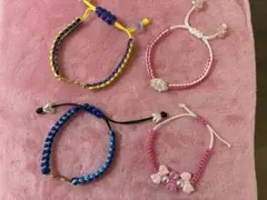 編み込みブレスレット4点セット