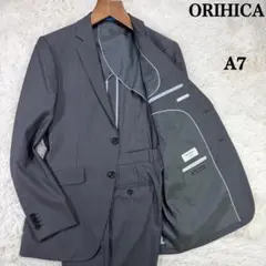 【大きいサイズ】オリヒカ セットアップスーツ ストライプ グレー A7