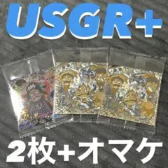 ワンピース大海賊シール　ウエハース SW14-01 USGR+ ルフィ×2枚