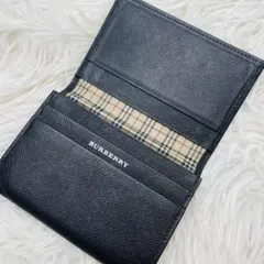 ✨美品✨ BURBBERY カードケース ノバチェック 名刺入れ ブラック