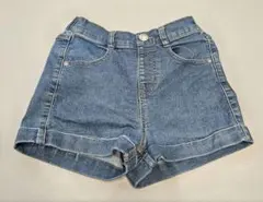 新品/デニム/ショートパンツ/ウエストゴム付き/130cm