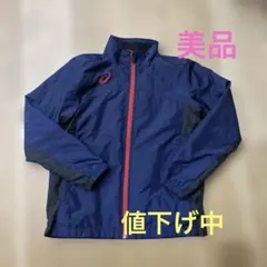 asics ウィンドブレーカー ネイビー 140
