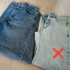 GU バレルレッグジーンズ　丈短め　XS