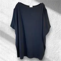 DOORS カットソー ドルマンスリーブ One 黒 ゆったり　上品通勤841のサムネイル