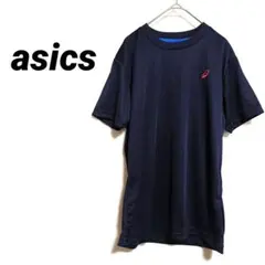 5757K アシックス ハニカムメッシュ吸汗速乾スポーツTシャツ M紺 デイリーのサムネイル