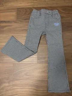 匿名配送 JENNI love ギンガムチェック フレアパンツ 裏起毛 140