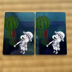 ワンピース カードゲーム ルフィ スイカ メタリックカード - メルカリ