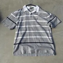NAUTICA ポロシャツ グレー ボーダー XXL