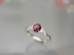 PT900 カラーチェンジガーネット 透かしリング 13号 約3.5g 上品 