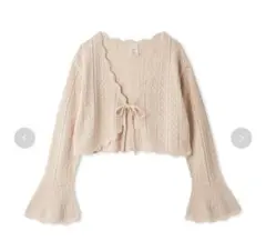 【美品】エアリーモコクロシェショートカーディガンのサムネイル