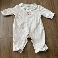 petit main いちご刺繍ロンパース 70cm
