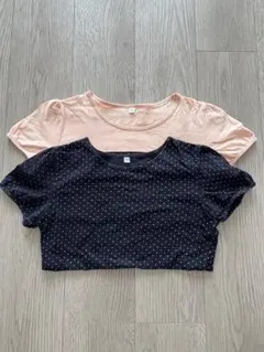 セット　無印　トップス　ネイビー ピンク 女の子 150/ レディース S・XS