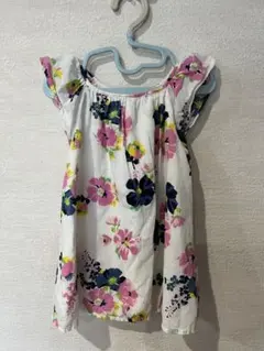 gapベビー 花柄ワンピース 半袖 フリル 子供服 女の子