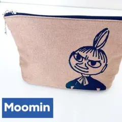 ＊新品　ムーミン・リトルミイのブラウン系の帆布なちょうど良いポーチのサムネイル