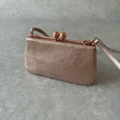 【新品未使用】TED BAKER ローズゴールド がま口ショルダーバッグのサムネイル