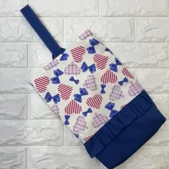 入園入学グッズ　上履き袋　上靴入れ　上履き入れ　上靴袋　ハート　リボン