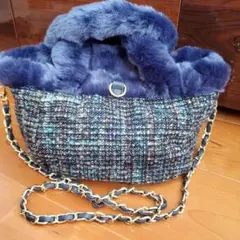 トプカピ✨ツイード×ファーコンビ2wayショルダーミニトート✨未使用