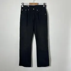 古着 メンズS レディースL パンツ デニム EDWIN ブラック 即購入可
