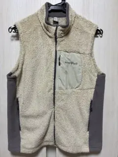 【mont-bell】フリースベスト ベージュ キッズ160