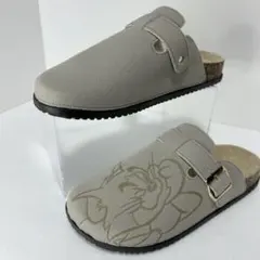 トムとジェリー サボ・クロッグサンダル グレー　23.5～26cm スエード