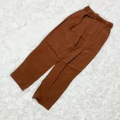 Plage テラコッタパンツ ベルト付き キュプラ混 ワイド カジュアル 大人のサムネイル