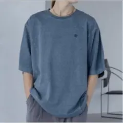 HARE ロゴヴィンテージカットソー オーバーサイズ ゆったり ドルマン ブルー