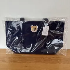 新品タグ付✨FEILERオールドテディ ワッペントートバッグ ネイビー 大